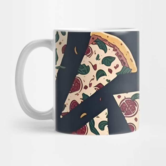 Pizza pattern, food pattern design by emofix